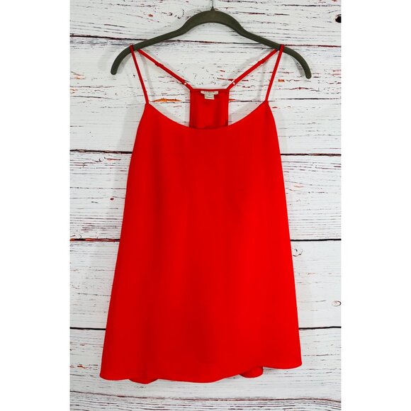 J Crew Outlet Womens Red Spaghetti Strap Sleeveless Tank Top Size 14 Sexy Shirt - Picture 11 of 11
